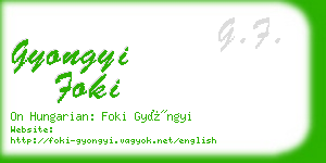 gyongyi foki business card